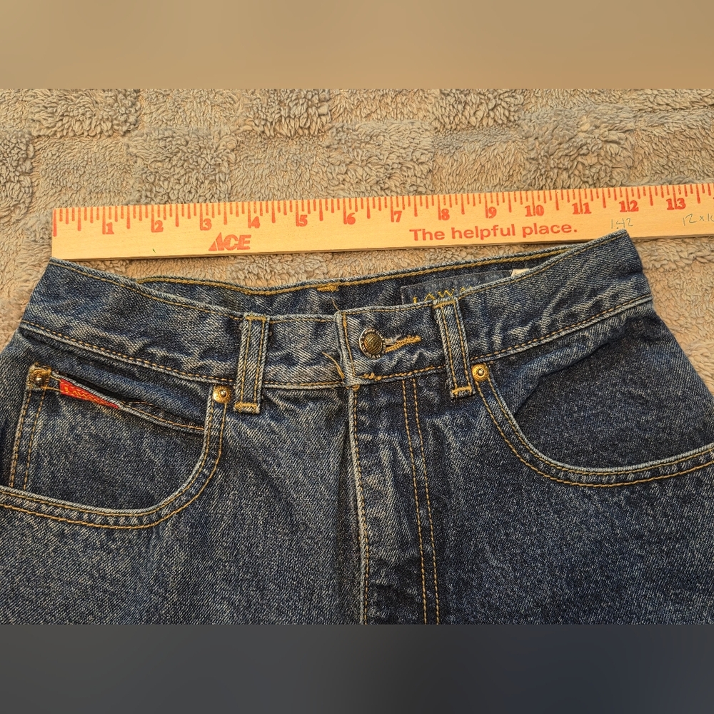 Vintage Lawman Jeans womans 5 cotton mom high rise Embroider made in Hong Kong - Picture 6 of 9